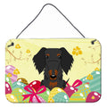 CarolineS Treasures Eggs Tan Easter Wire Haired Dachshund Black Metal Print, 8 Inch  Inch H X 12 Inch  Inch W, Multicolor