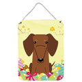 CarolineS Treasures Easter Eggs Dachshund Red Brown Metal Print, 16 X 12, Multicolor