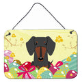 CarolineS Treasures Easter Eggs Dachshund Black Tan Metal Print, 8 Inch  Inch H X 12 Inch  Inch W, Multicolor