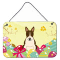 CarolineS Treasures Easter Eggs Bull Terrier Dark Brindle Metal Print, 8 Inch  Inch  H X 12 Inch  Inch  W