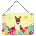 CarolineS Treasures Easter Eggs Bull Terrier Brindle Metal Print, 8 Inch  Inch  H X 12 Inch  Inch  W