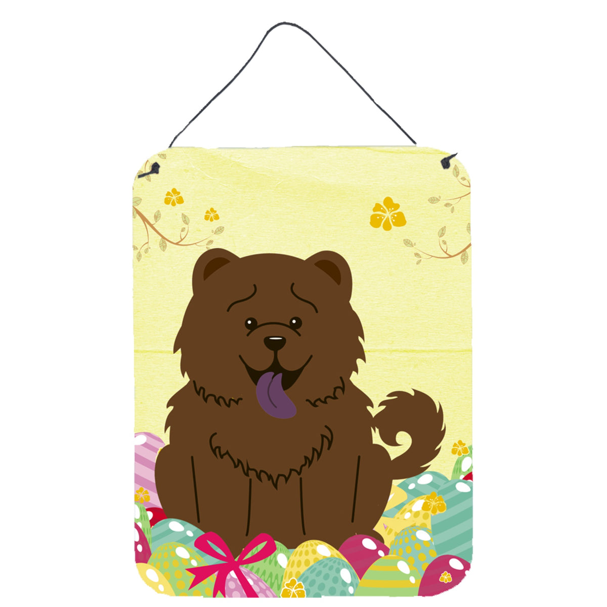 CarolineS Treasures Easter Eggs Chow Chocolate Metal Print, 16 X 12, Multicolor