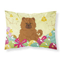Easter Eggs Chow Chow Red Fabric Standard Pillowcase