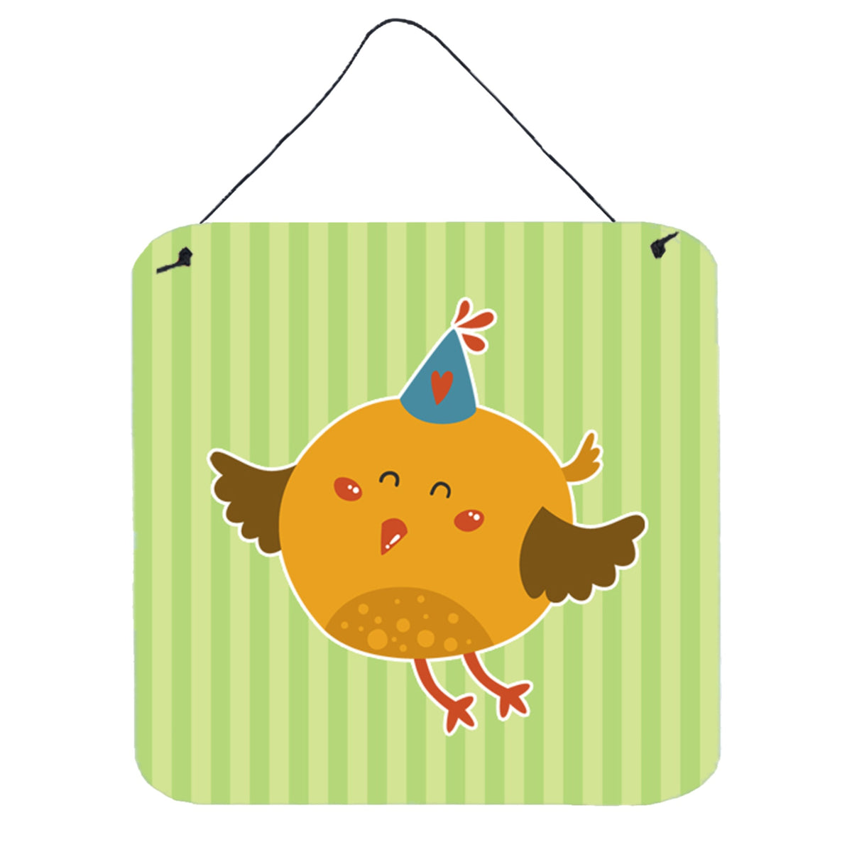 CarolineS Treasures Birthday Bird Metal Print, 6 Inch  Inch  X 6 Inch  Inch , Multicolor