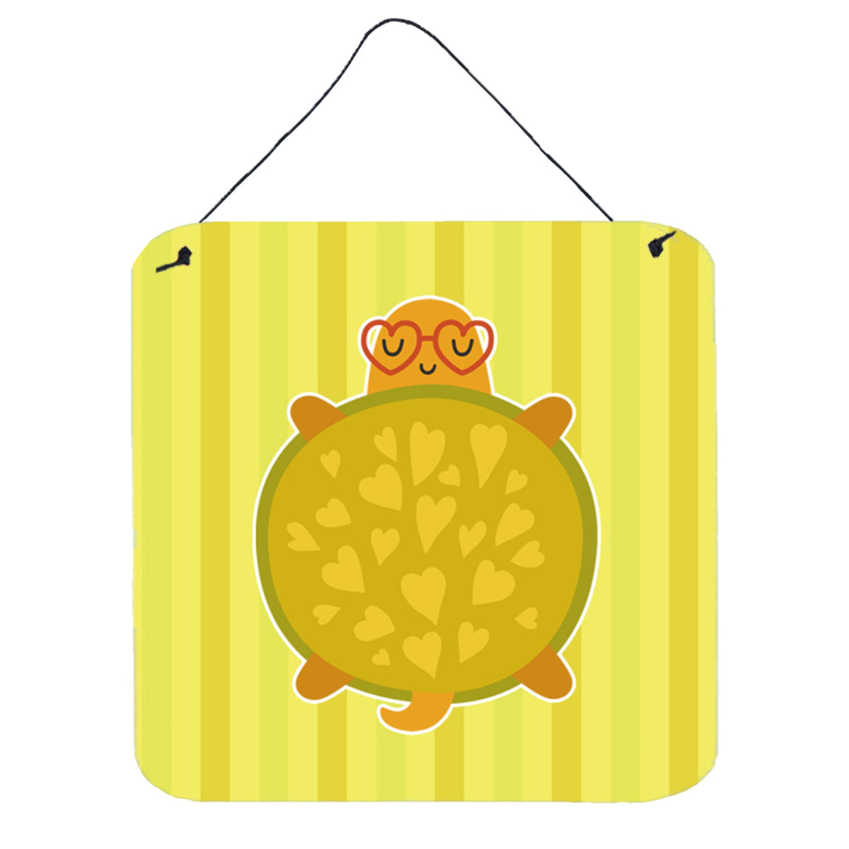CarolineS Treasures Turtle With Glasses Metal Print, 6 Inch  Inch  X 6 Inch  Inch , Multicolor