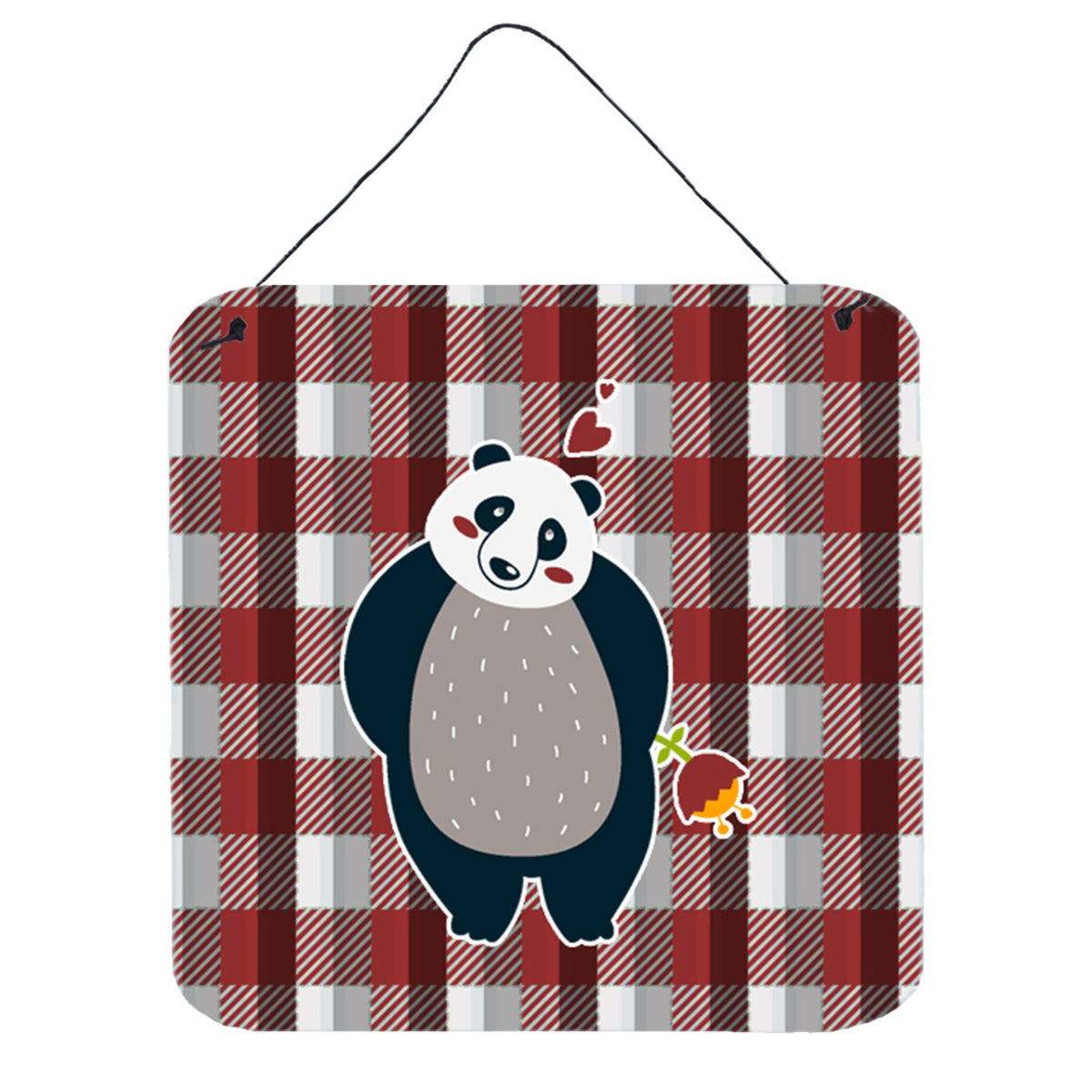 CarolineS Treasures Panda Love Metal Print, 6 Inch  Inch  X 6 Inch  Inch , Multicolor