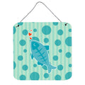 CarolineS Treasures Polkadot Fish Metal Print, 6 Inch  Inch  X 6 Inch  Inch , Multicolor