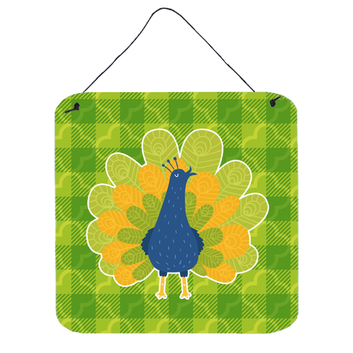 CarolineS Treasures Pretty Peacock Metal Print, 6 Inch  Inch  X 6 Inch  Inch , Multicolor