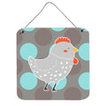 CarolineS Treasures Grey Chicken Metal Print, 6 Inch  Inch  X 6 Inch  Inch , Multicolor
