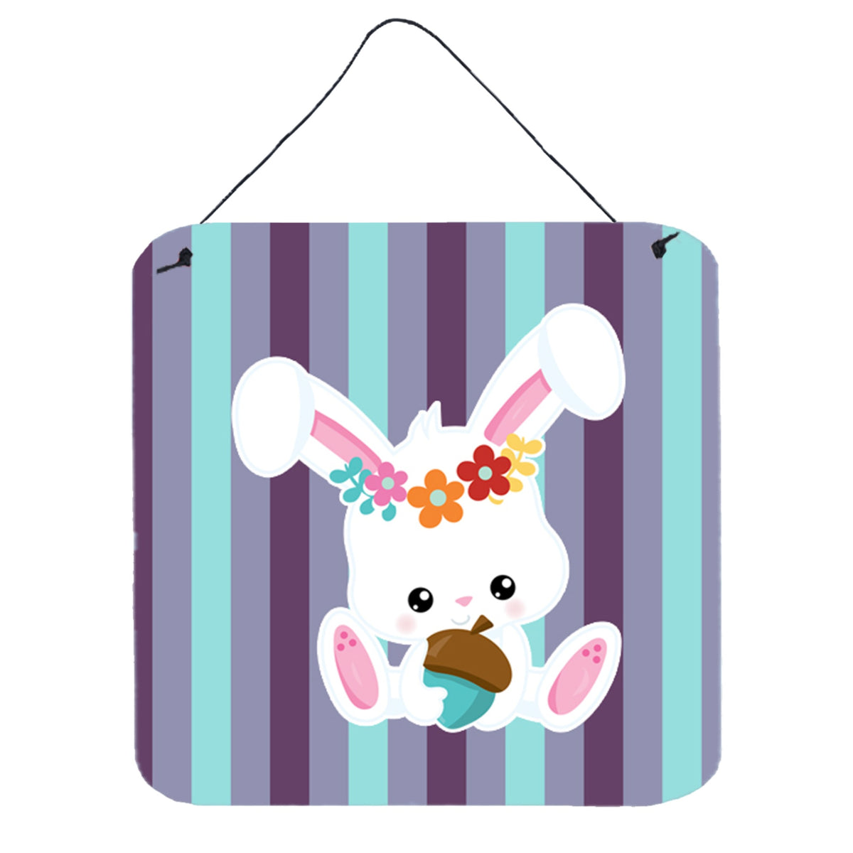 CarolineS Treasures Bunny Rabbit Metal Print, 6 Inch  Inch  X 6 Inch  Inch , Multicolor