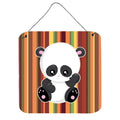 CarolineS Treasures Striped Panda Metal Print, 6 Inch  Inch  X 6 Inch  Inch , Multicolor