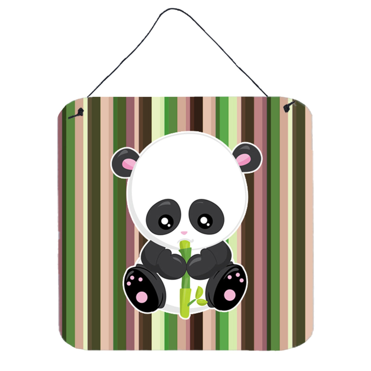 CarolineS Treasures Bamboo Flute Panda Metal Print, 6 Inch  Inch  X 6 Inch  Inch , Multicolor