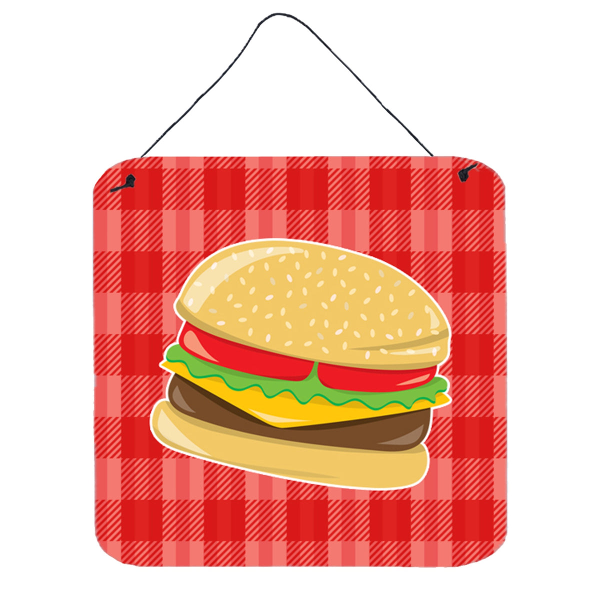 CarolineS Treasures Hamburger Plaid Metal Print, 6 Inch  Inch  X 6 Inch  Inch , Multicolor