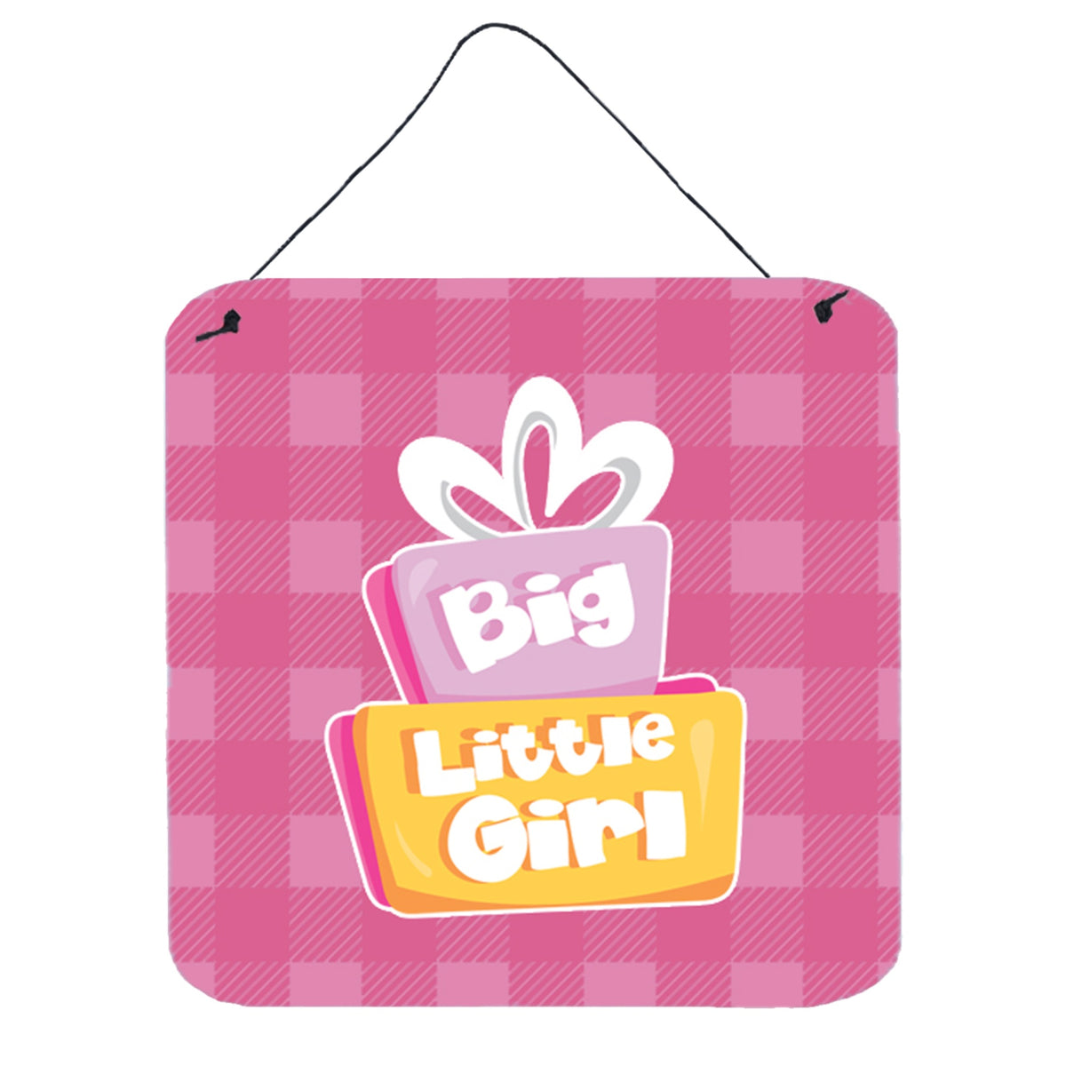 CarolineS Treasures Big Little Girl Metal Print, 6 Inch  Inch  X 6 Inch  Inch , Multicolor