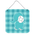 CarolineS Treasures Striped Elephant Metal Print, 6 Inch  Inch  X 6 Inch  Inch , Multicolor