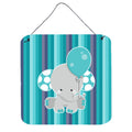 CarolineS Treasures Grey Elephant With Balloon Metal Print, 6 Inch  Inch  X 6 Inch  Inch , Multicolor