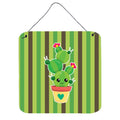 CarolineS Treasures Cactus Stripe Metal Print, 6 Inch  Inch  X 6 Inch  Inch , Multicolor
