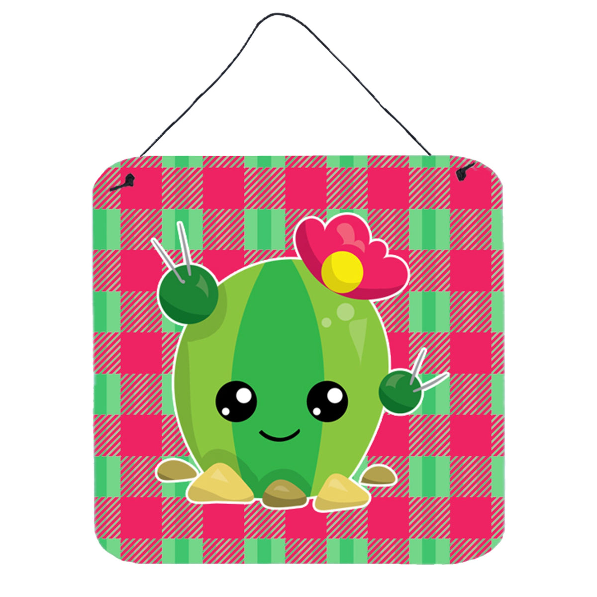 CarolineS Treasures Cactus Peace Out Metal Print, 6 Inch  Inch  X 6 Inch  Inch , Multicolor
