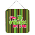 CarolineS Treasures Cactus IM Stuck On You Metal Print, 6 Inch  Inch  X 6 Inch  Inch , Multicolor