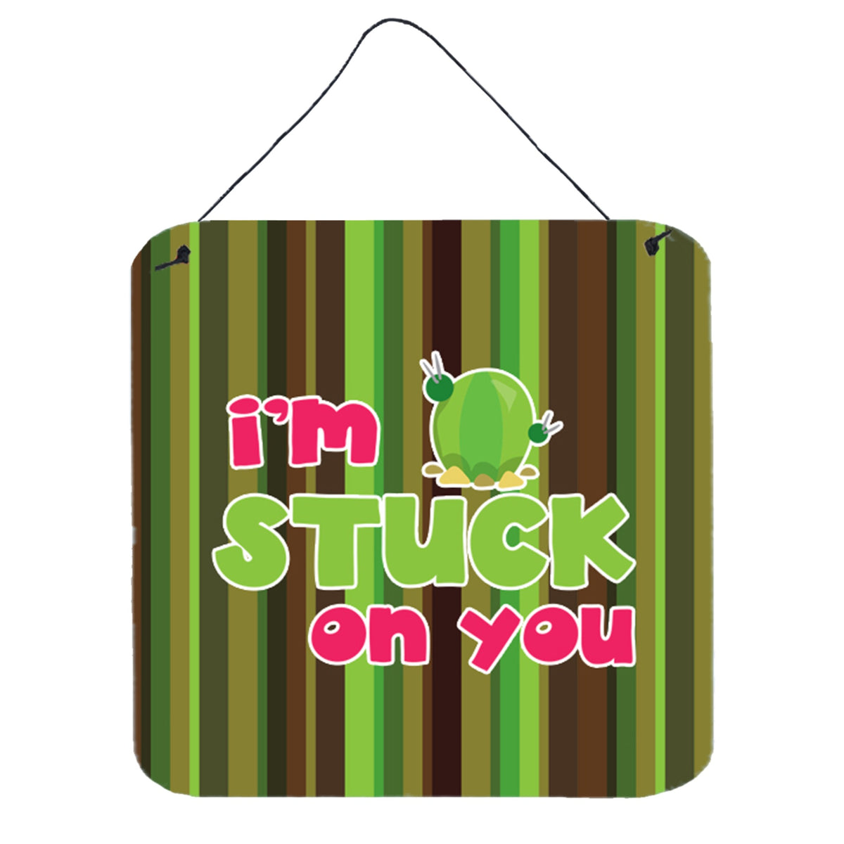 CarolineS Treasures Cactus IM Stuck On You Metal Print, 6 Inch  Inch  X 6 Inch  Inch , Multicolor