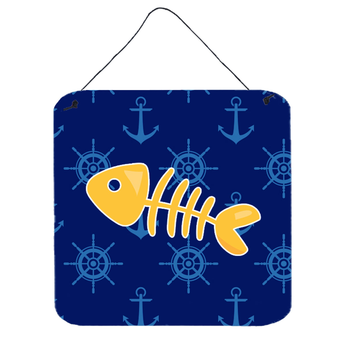 CarolineS Treasures Fish Bones Metal Print, 6 Inch  Inch  X 6 Inch  Inch , Multicolor