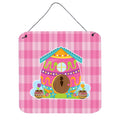 CarolineS Treasures Easter RabbitS House Metal Print, 6 Inch  Inch  X 6 Inch  Inch , Multicolor