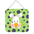 CarolineS Treasures Easter Polkadot Rabbit Metal Print, 6 Inch  Inch  X 6 Inch  Inch , Multicolor