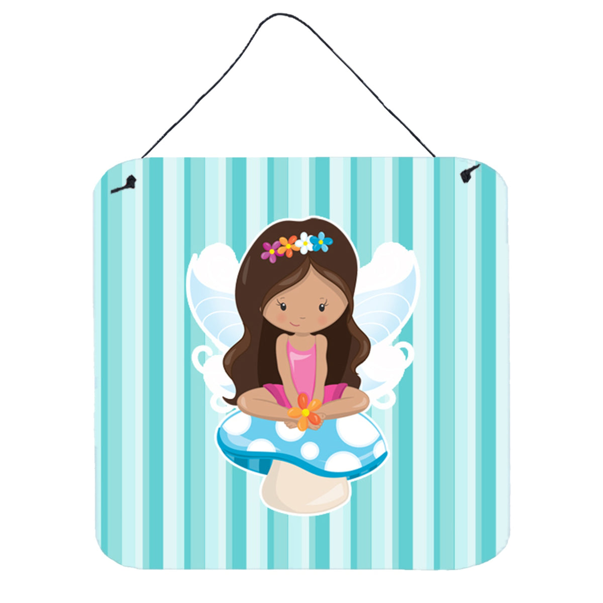 CarolineS Treasures Fairy On Mushroom Metal Print, 6 Inch  Inch  X 6 Inch  Inch , Multicolor