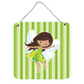 CarolineS Treasures Fairy Green Stripes Metal Print, 6 Inch  Inch  X 6 Inch  Inch , Multicolor