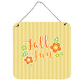 CarolineS Treasures Fall Fun Stripes Metal Print, 6 Inch  Inch  X 6 Inch  Inch , Multicolor