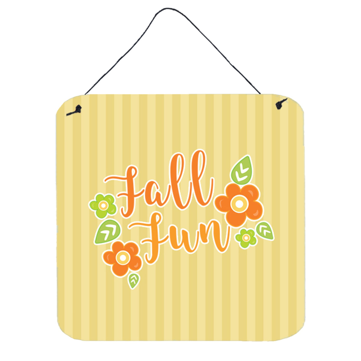 CarolineS Treasures Fall Fun Stripes Metal Print, 6 Inch  Inch  X 6 Inch  Inch , Multicolor
