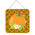 CarolineS Treasures Fall Pumpkin Orange Quatrfoil Metal Print, 6 Inch  Inch  X 6 Inch  Inch , Multicolor