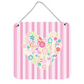 CarolineS Treasures Flowered Heart Metal Print, 6 Inch  Inch  X 6 Inch  Inch , Multicolor