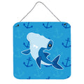 CarolineS Treasures Hammerhead Shark On Anchors Metal Print, 6 Inch  Inch  X 6 Inch  Inch , Multicolor