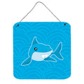 CarolineS Treasures Shark With Waves Metal Print, 6 Inch  Inch  X 6 Inch  Inch , Multicolor
