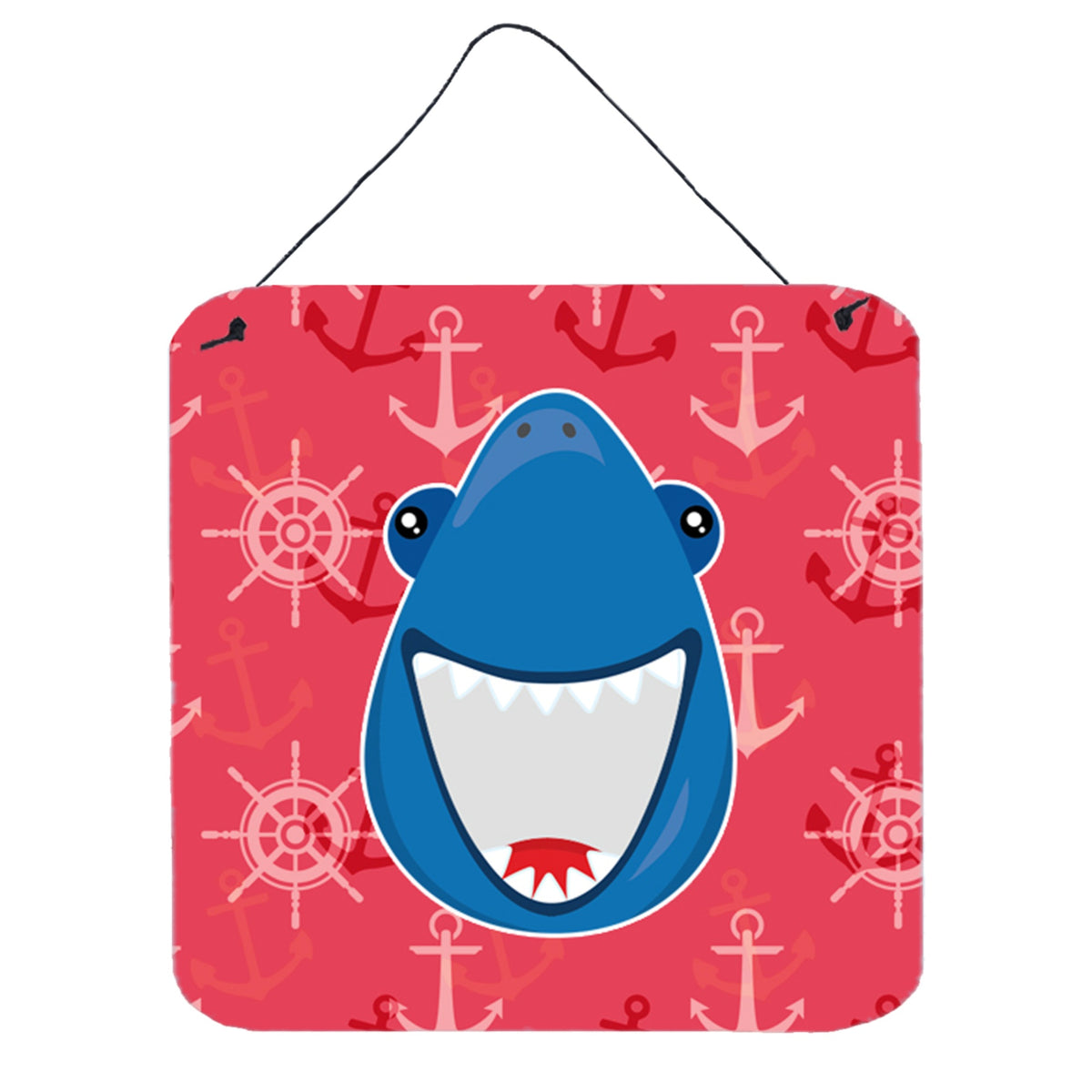 CarolineS Treasures Shark Wide Open Metal Print, 6 Inch  Inch  X 6 Inch  Inch , Multicolor