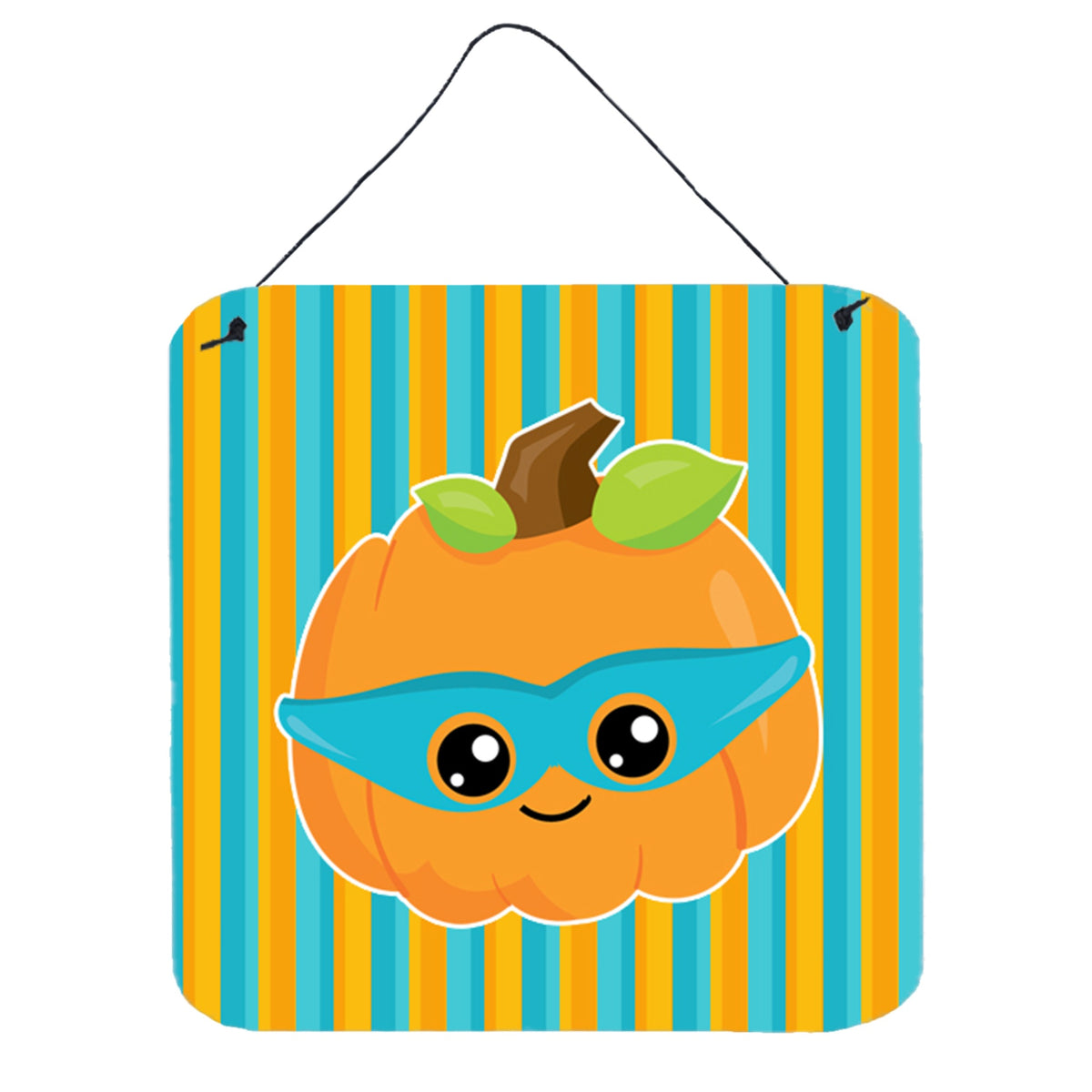 CarolineS Treasures Halloween Pumpkin Superhero Metal Print, 6 Inch  Inch  X 6 Inch  Inch , Multicolor