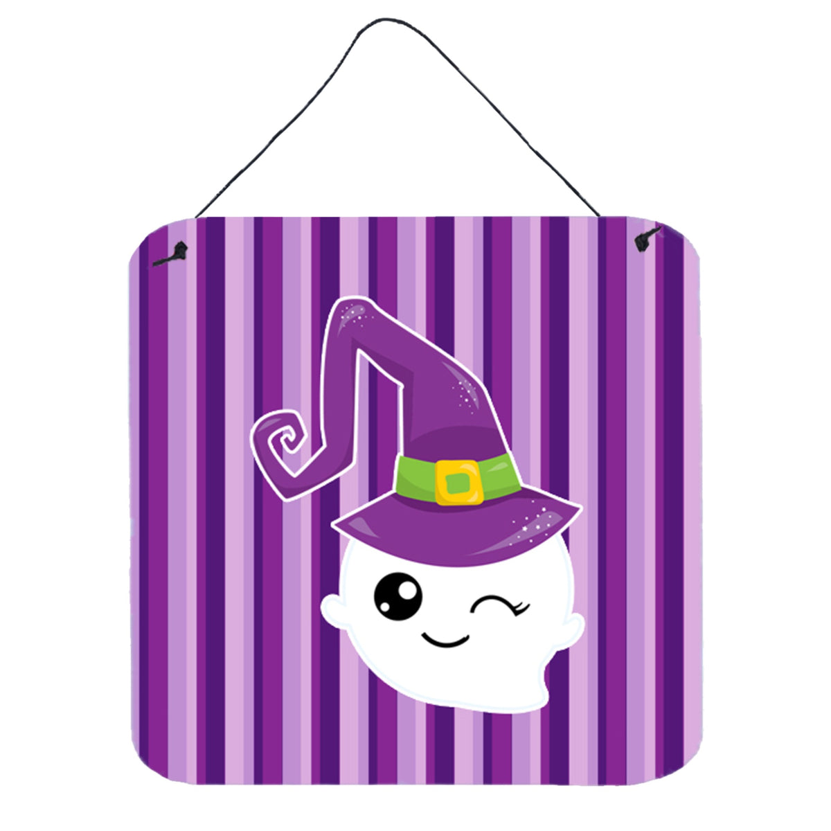 CarolineS Treasures Halloween Ghost Witch Metal Print, 6 Inch  Inch  X 6 Inch  Inch , Multicolor