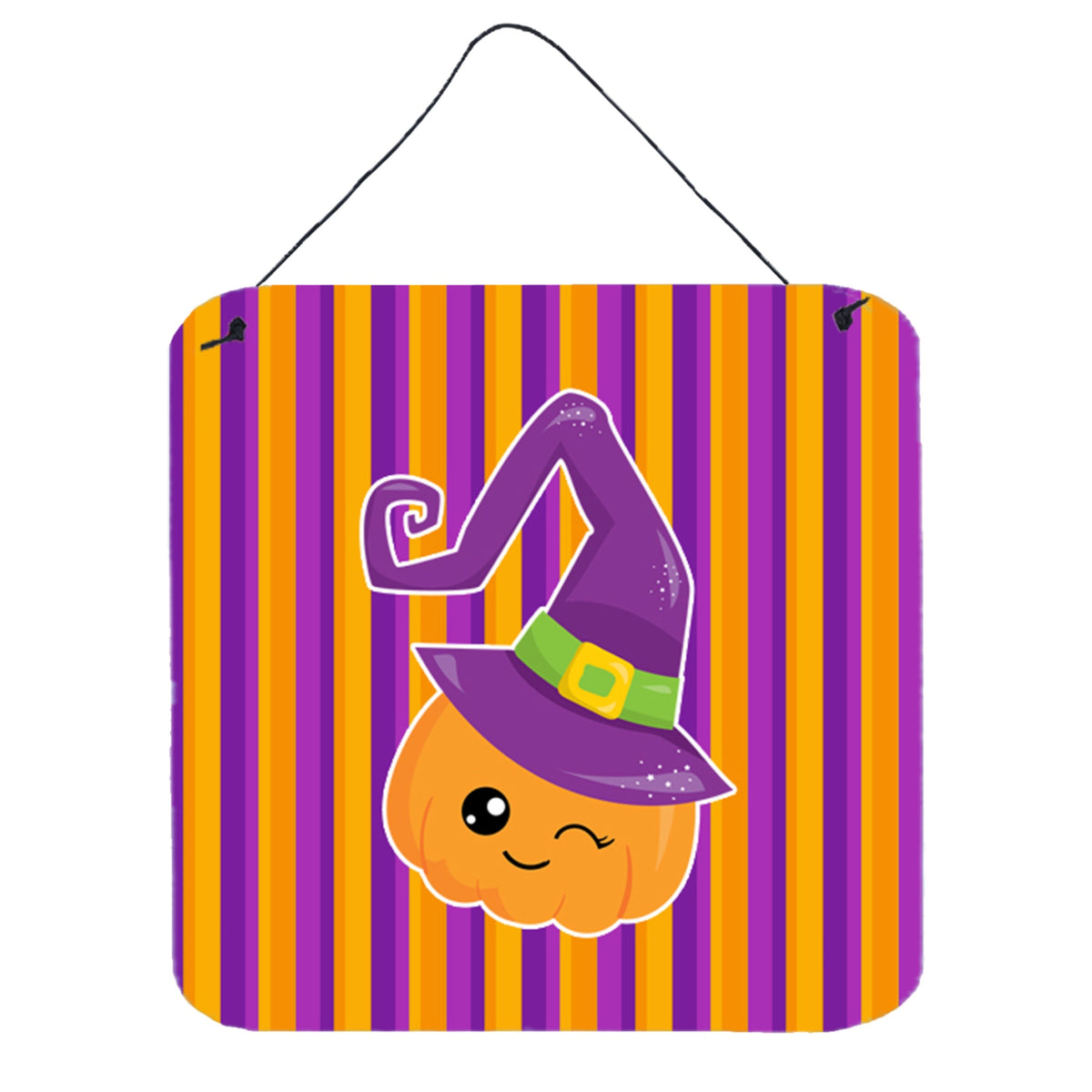 CarolineS Treasures Halloween Pumpkin Witch Metal Print, 6 Inch  Inch  X 6 Inch  Inch , Multicolor