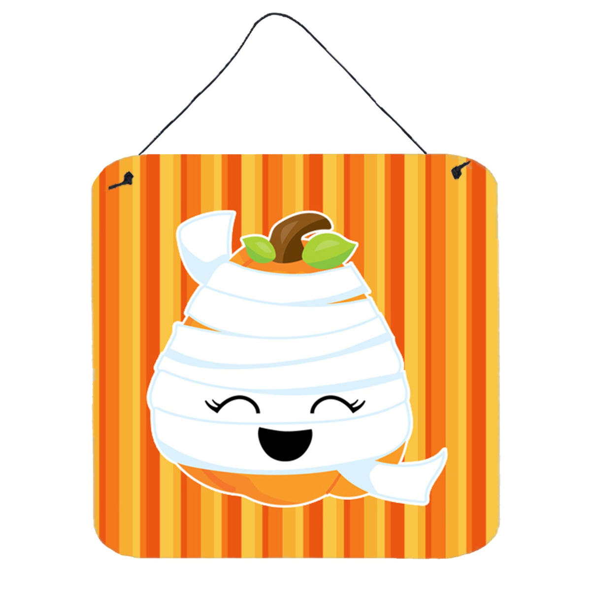 CarolineS Treasures Halloween Pumpkin Mummy Metal Print, 6 Inch  Inch  X 6 Inch  Inch , Multicolor