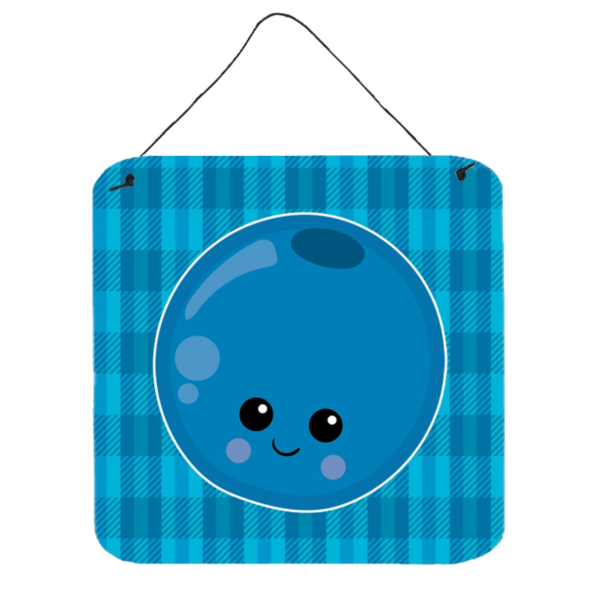 CarolineS Treasures Blueberry Face Metal Print, 6 Inch  Inch  X 6 Inch  Inch , Multicolor