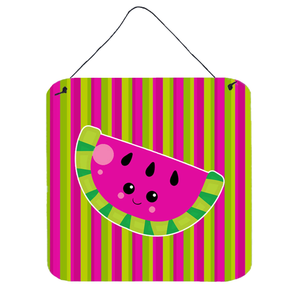 CarolineS Treasures Watermelon Face Metal Print, 6 Inch  Inch  X 6 Inch  Inch , Multicolor