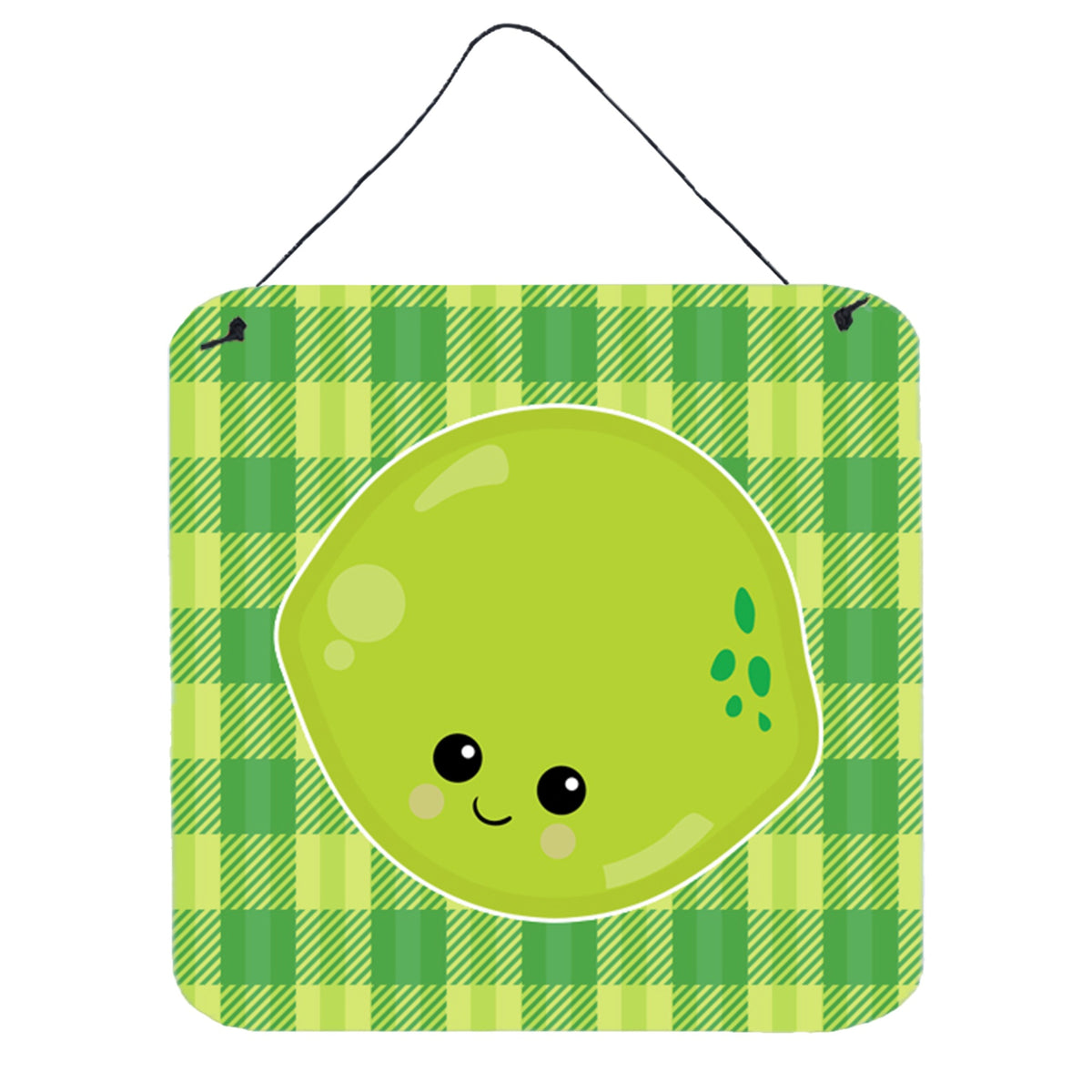 CarolineS Treasures Lime Face Metal Print, 6 Inch  Inch  X 6 Inch  Inch , Multicolor