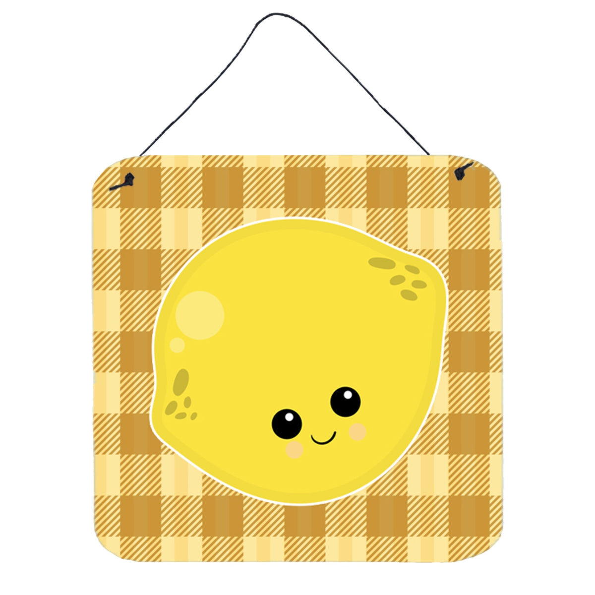 CarolineS Treasures Lemon Face Metal Print, 6 Inch  Inch  X 6 Inch  Inch , Multicolor