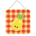 CarolineS Treasures Pineapple Face Metal Print, 6 Inch  Inch  X 6 Inch  Inch , Multicolor
