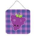 CarolineS Treasures Grape Face Metal Print, 6 Inch  Inch  X 6 Inch  Inch , Multicolor