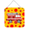 CarolineS Treasures FiremanS Firetruck Metal Print, 6 Inch  Inch  X 6 Inch  Inch , Multicolor