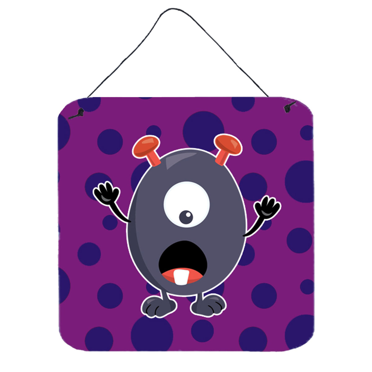 CarolineS Treasures Little Monster Grape Gordo Metal Print, 6 Inch  Inch  X 6 Inch  Inch , Multicolor