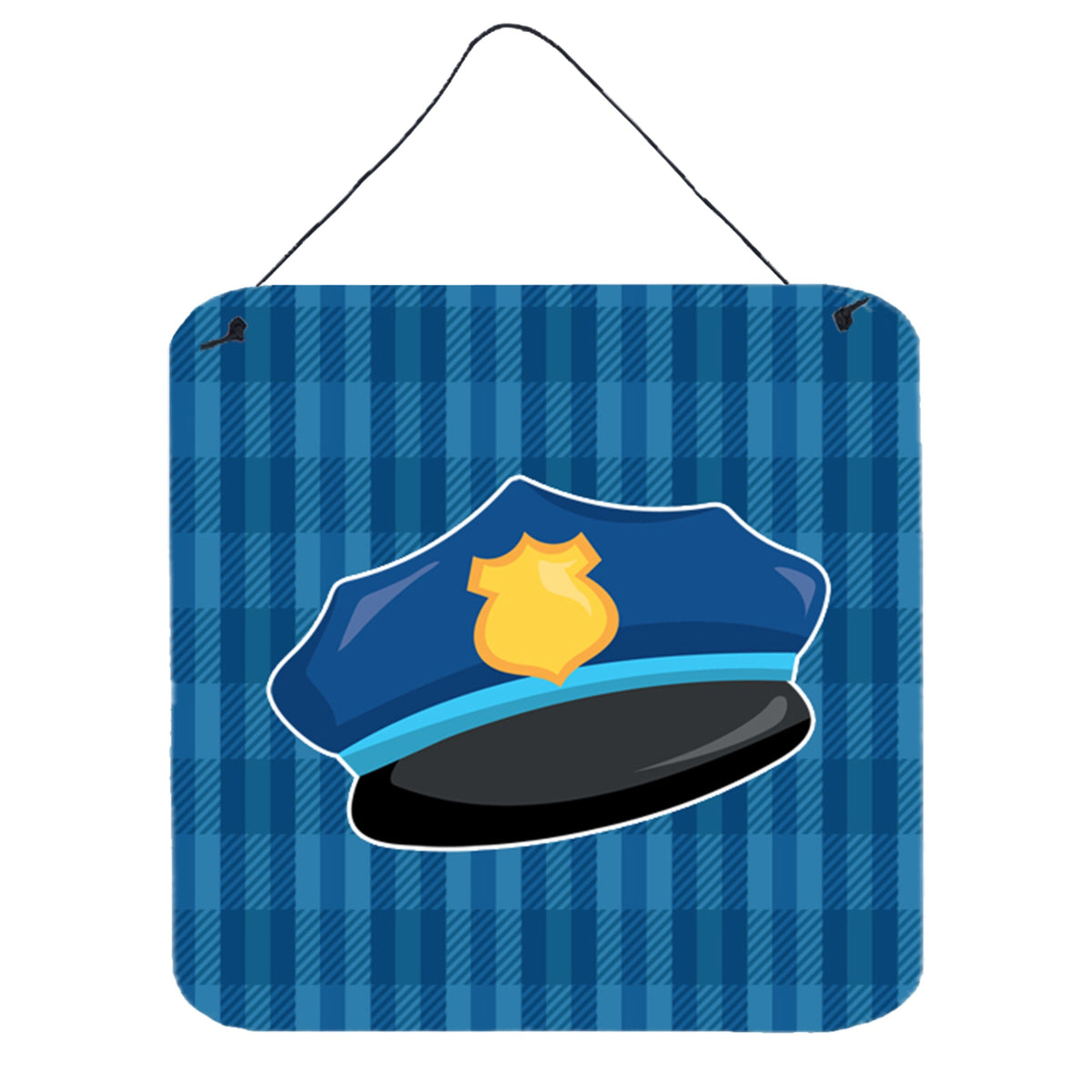 CarolineS Treasures Police Hat Metal Print, 6 Inch  Inch  X 6 Inch  Inch , Multicolor