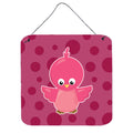 CarolineS Treasures Bird On Pink Polkadots Metal Print, 6 Inch  Inch  X 6 Inch  Inch , Multicolor